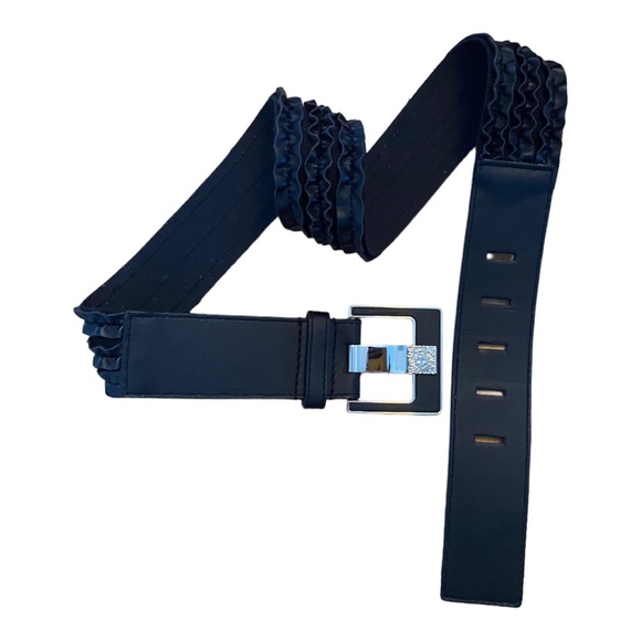 Anne Klein stretchy ruffle belt size M/L - Picture 6 of 14